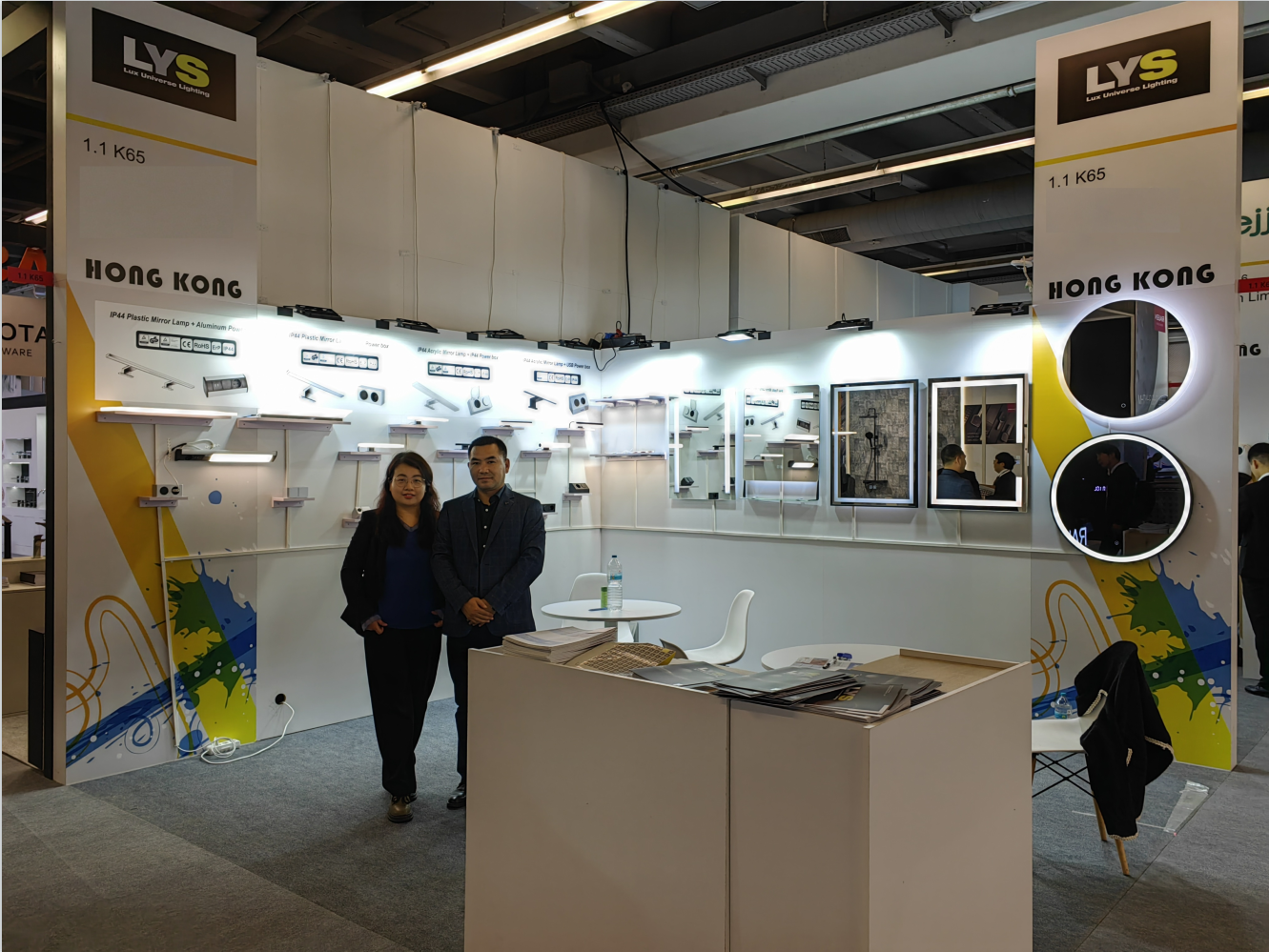 Vår LED Mirror showcase på ISH Frankfurt 2023 - Nyheter - Ningbo Lux universum Lighting Technology Co., Ltd.